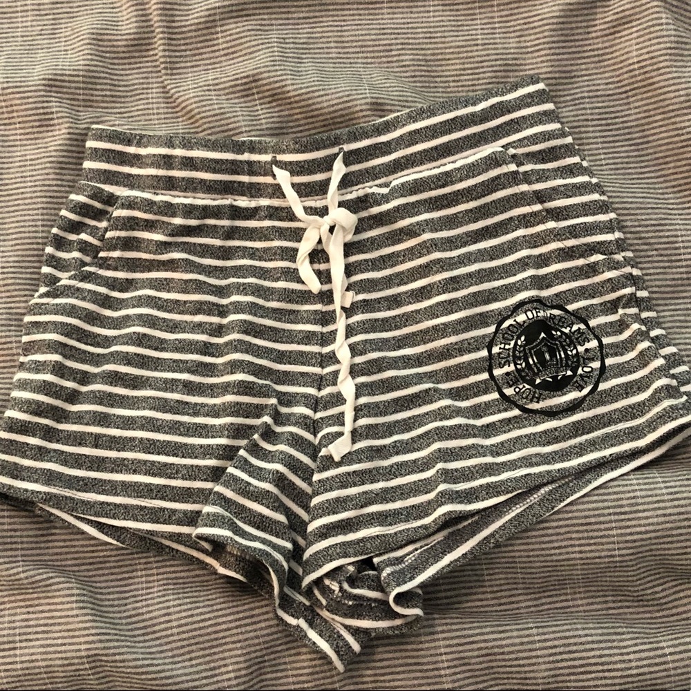 Gray striped shorts